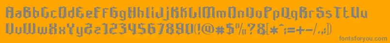 BonzerDresden-Schriftart – Graue Schriften auf orangefarbenem Hintergrund