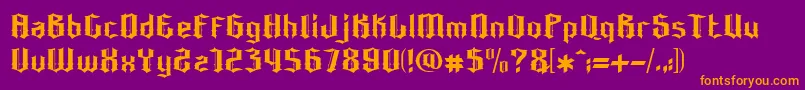 BonzerDresden Font – Orange Fonts on Purple Background