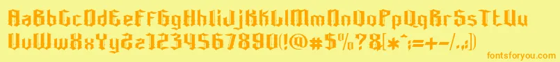 BonzerDresden Font – Orange Fonts on Yellow Background