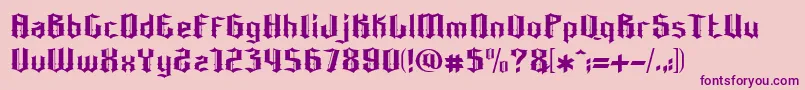 BonzerDresden Font – Purple Fonts on Pink Background