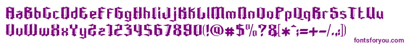 Шрифт BonzerDresden – фиолетовые шрифты на белом фоне