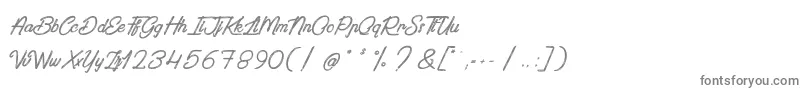 フォントPaintingInTheSunlight – 白い背景に灰色の文字