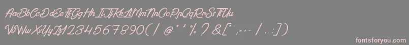 PaintingInTheSunlight Font – Pink Fonts on Gray Background
