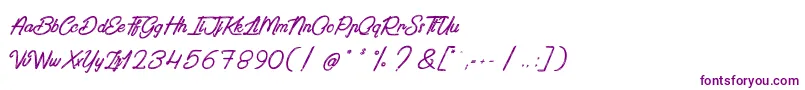 Шрифт PaintingInTheSunlight – фиолетовые шрифты