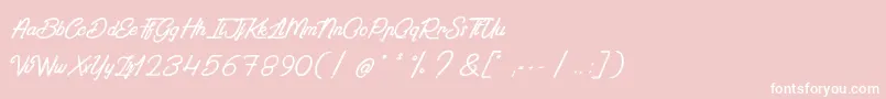 PaintingInTheSunlight Font – White Fonts on Pink Background