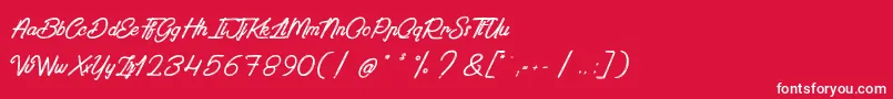 PaintingInTheSunlight Font – White Fonts on Red Background