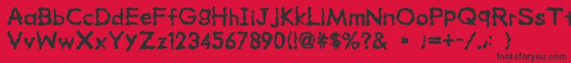 DrunkerSrb Font – Black Fonts on Red Background