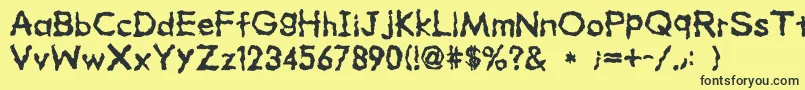 DrunkerSrb Font – Black Fonts on Yellow Background