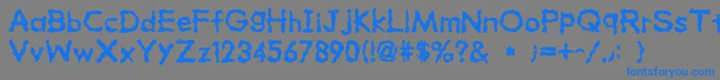 DrunkerSrb Font – Blue Fonts on Gray Background