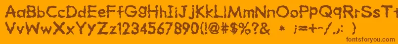 DrunkerSrb Font – Brown Fonts on Orange Background