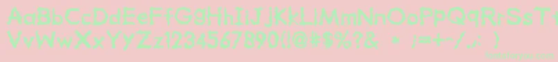 DrunkerSrb Font – Green Fonts on Pink Background