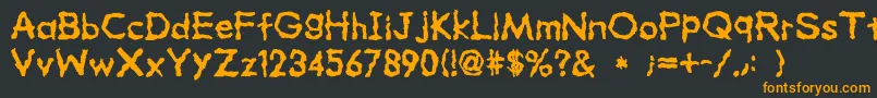 DrunkerSrb Font – Orange Fonts on Black Background