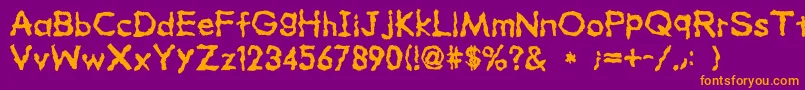 DrunkerSrb Font – Orange Fonts on Purple Background