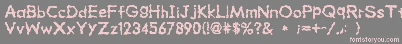 DrunkerSrb Font – Pink Fonts on Gray Background