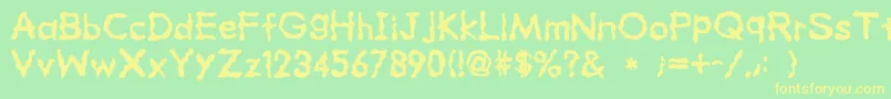 DrunkerSrb Font – Yellow Fonts on Green Background