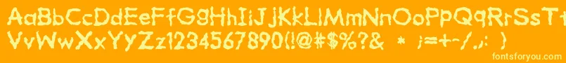 DrunkerSrb Font – Yellow Fonts on Orange Background