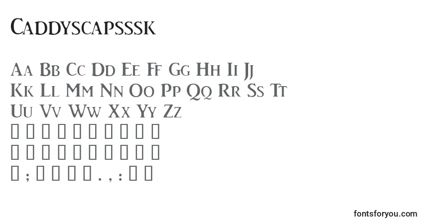 Caddyscapsssk Font – alphabet, numbers, special characters