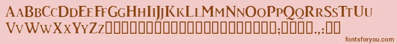 Caddyscapsssk Font – Brown Fonts on Pink Background