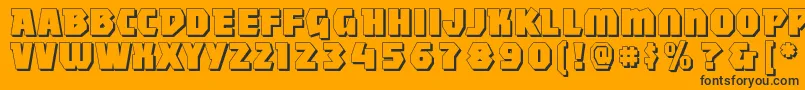 Mightyshadowblack Font – Black Fonts on Orange Background