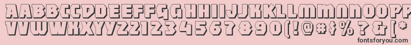 Mightyshadowblack Font – Black Fonts on Pink Background