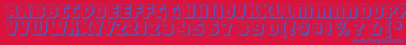 Mightyshadowblack Font – Blue Fonts on Red Background