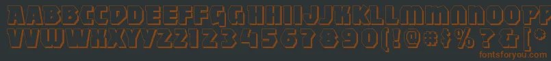 Mightyshadowblack Font – Brown Fonts on Black Background