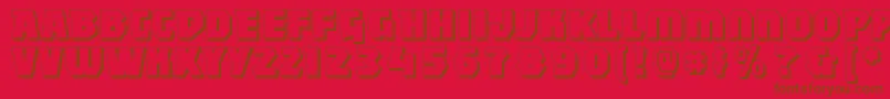 Mightyshadowblack Font – Brown Fonts on Red Background