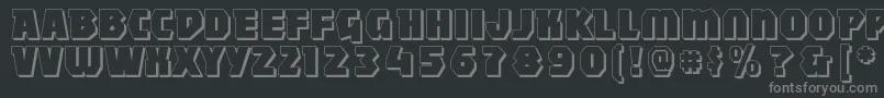 Mightyshadowblack Font – Gray Fonts on Black Background