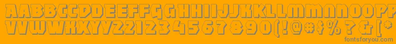 Mightyshadowblack Font – Gray Fonts on Orange Background