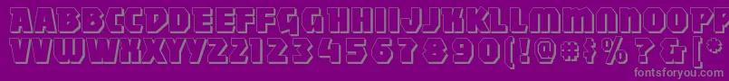 Saiba mais sobre a fonte Mightyshadowblack Fonte Mightyshadowblack – fontes cinzas em um fundo violeta