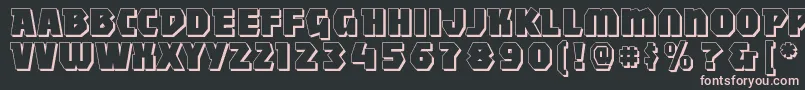 Mightyshadowblack Font – Pink Fonts on Black Background