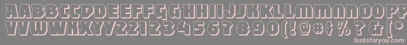 Mightyshadowblack Font – Pink Fonts on Gray Background
