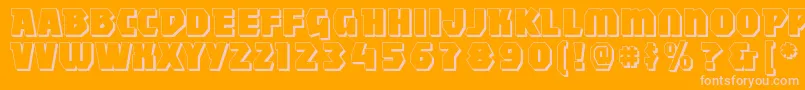 Mightyshadowblack Font – Pink Fonts on Orange Background