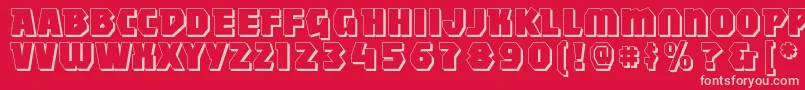 Mightyshadowblack Font – Pink Fonts on Red Background
