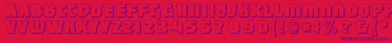 Mightyshadowblack Font – Purple Fonts on Red Background