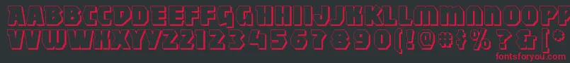 Mightyshadowblack Font – Red Fonts on Black Background