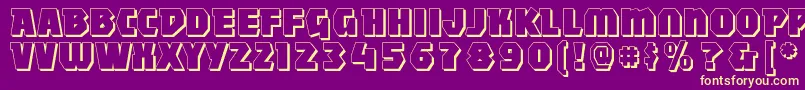 Mightyshadowblack Font – Yellow Fonts on Purple Background