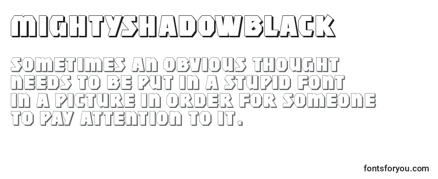 Обзор шрифта Mightyshadowblack