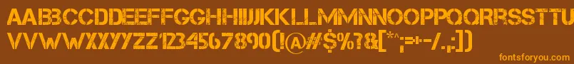 CaptureIt Font – Orange Fonts on Brown Background