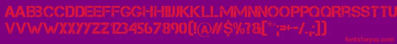 CaptureIt Font – Red Fonts on Purple Background