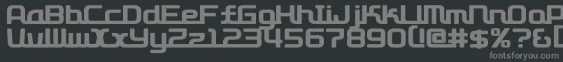D3 Roadsterism-fontti – harmaat kirjasimet mustalla taustalla