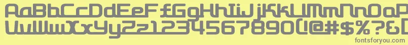 D3 Roadsterism Font – Gray Fonts on Yellow Background