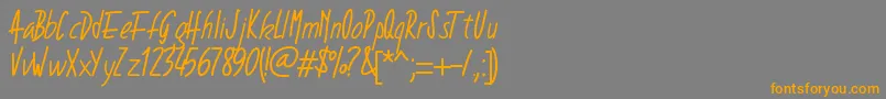 Pwnarrow-Schriftart – Orangefarbene Schriften auf grauem Hintergrund