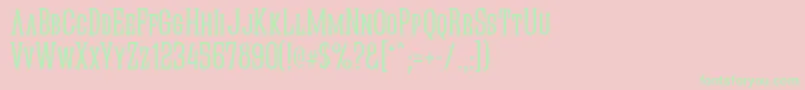 QuasticKapsNarrow Font – Green Fonts on Pink Background