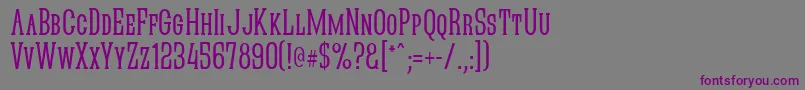 QuasticKapsNarrow Font – Purple Fonts on Gray Background