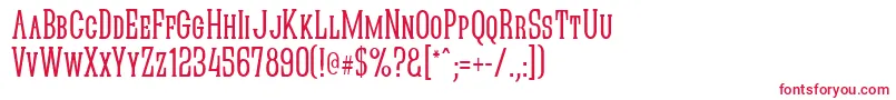 QuasticKapsNarrow Font – Red Fonts on White Background