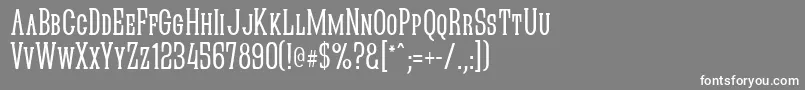 フォントQuasticKapsNarrow – 灰色の背景に白い文字