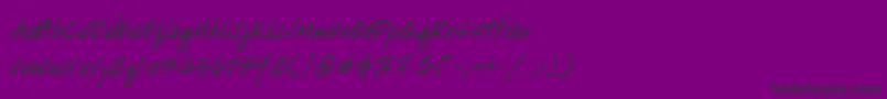 HandscriptBoldフォントについての詳細 フォントHandscriptBold – 紫の背景に黒い文字