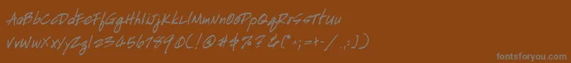 fuente HandscriptBold – Fuentes Grises Sobre Fondo Marrón