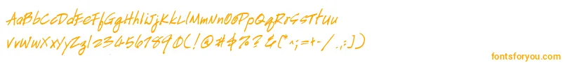 Fonte HandscriptBold – fontes laranjas